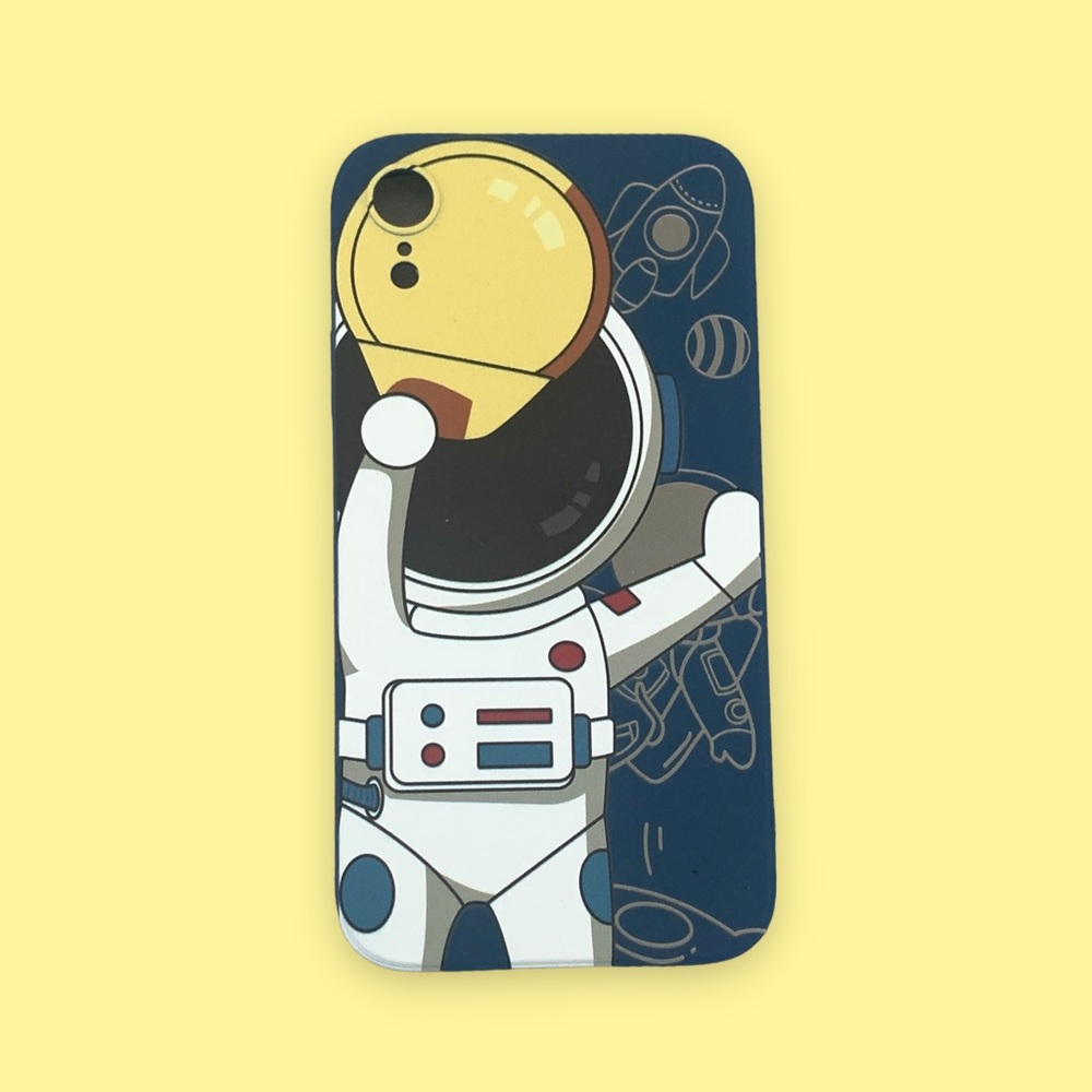 Space Astronaut Silicone Case iPhone XR Phone Accessories Electronics in Navy